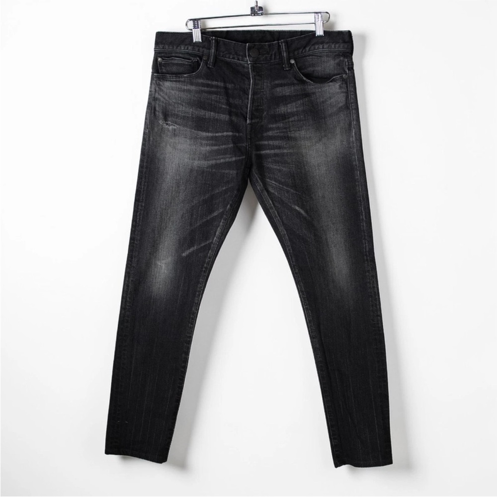John Elliott Mens Size 31 The Cast 2 Carbon Black Slim Tapered Jeans Japan Made